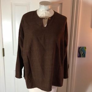 Su•Zen brown silk top